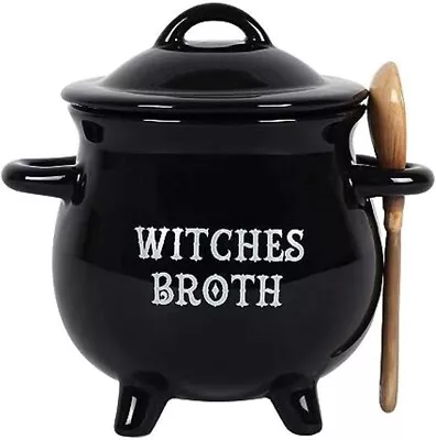 Buy Cauldron Soup Bowl With Broom Spoon • 12.99£