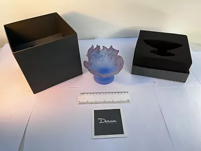 Buy Daum Crystal Pate De Verre Orchid Glass Compote Bowl • 240£
