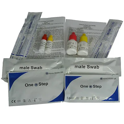 Buy GP Professional Chlamydia & Gonorrhea (Male & Female) Swab Tests STI STD Kits • 8.99£