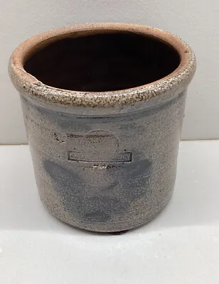 Buy Vintage Rowe Pottery Works 4” By 4” Salt Glaze Crock Cambridge Wisconsin • 14.42£