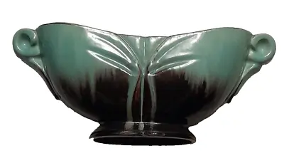 Buy Vintage Art Deco Style Tie Dye Pottery Vase/planter In Green Shades • 21.99£