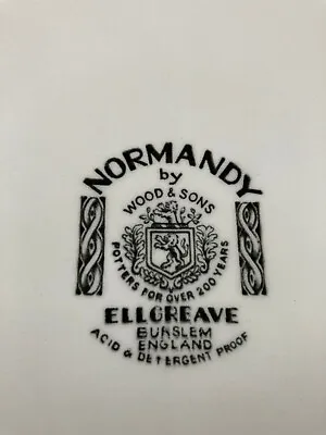 Buy Normandy By Wood & Sons Ellgreave Bunslem England Plate/Platter • 18£
