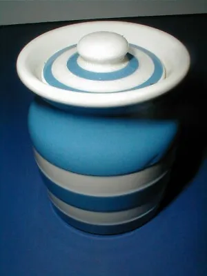 Buy T G Green Blue &White Striped Cornishware Cornish Kitchen Ware Spice Storage Jar • 28.81£