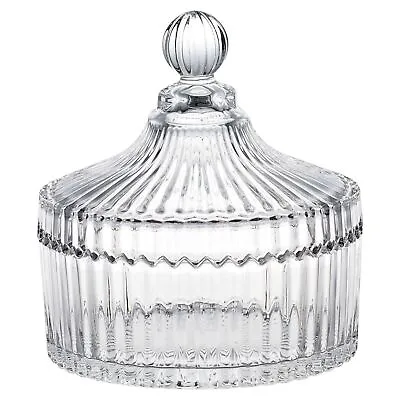 Buy Candy Jar Dry Fruit Bowl With Lid Jelly Decorative Glass Sweet Snacks Container • 12.99£