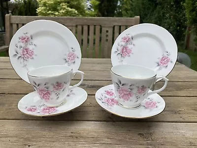 Buy Vintage Duchess Bone China Tea Set Pink Rose 2 Trios Cup Saucer Plate #1 • 9.99£
