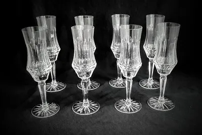 Buy 8 GALWAY CRYSTAL OLD GALWAY Star Cut Base CHAMPAGNE FLUTES 8  TALL • 199.89£