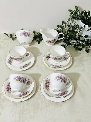Buy Royal Kent  Tea Set Staffordshire Fine Bone China Lilac Floral • 23£