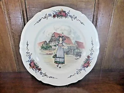 Buy FRENCH Sarreguemines OBERNAI Round  PLATTER - 12.5   Signed H Loux      • 7.95£