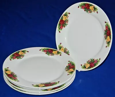 Buy Royal Norfolk Set 5 Country Roses Dinner Plates 10.5  Diameter, • 24.99£