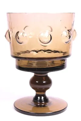 Buy Studio Art Glass Goblet Smokey Vase Circa 1960 • 40£