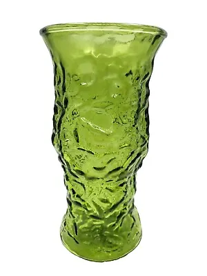 Buy Vintage Textured Green Vase EO Brody Depression Glass Emerald 1950s 9.5          • 9.48£