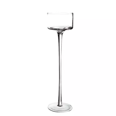 Buy Tall Glass Candle Holder Transparent Candlestick Holder Stand Table Centerpiece • 6.26£