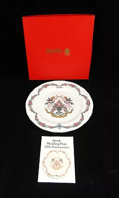 Buy Vintage Spode England Bone China 25th Wedding Anniversary Decorative Plate Boxed • 10£