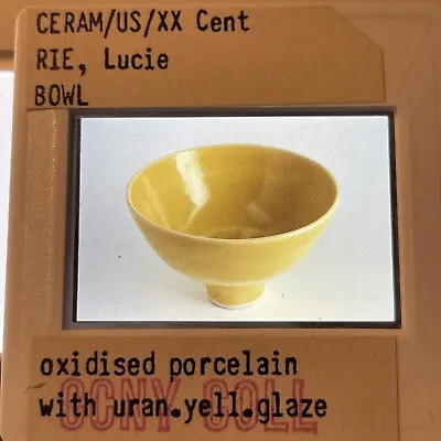 Buy Lucie Rie “Oxidized Porcelain Bowl” British Pottery Ceramics 35mm Slide • 10.61£