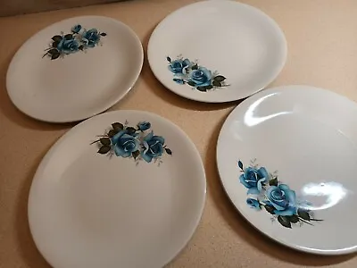 Buy Vintage Blue Flowers Barratts Staffordshire Plate  • 10£