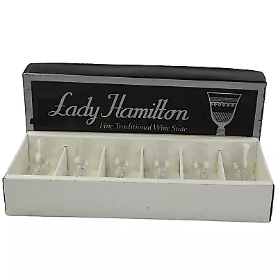 Buy Lady Hamilton Pall Mall, 6 X Claret Wine Glasses, Boxed • 90£
