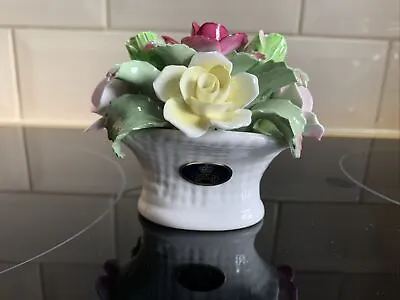 Buy Vintage Aynsley Bone China Basket Of Flowers - June Rose • 8£