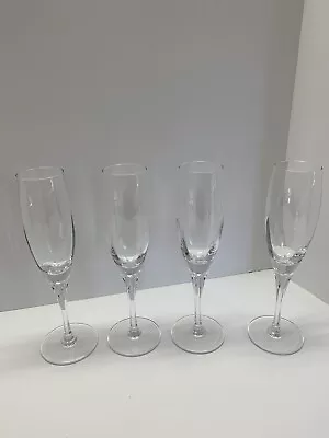 Buy Antique Vintage Crystal Clear Wine Glasses Set Of 4 • 28.93£
