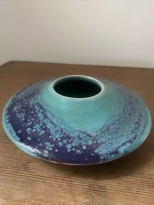 Buy Ikebana Studio Art Pottery Vase With Floral Frog Signed IAN STAINTON 7  Wide • 19£