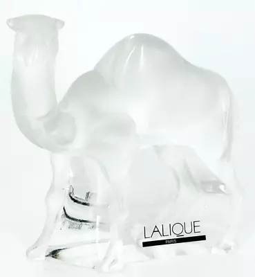 Buy LALIQUE Frosted Crystal CAMEL 1 Hump Very Hard To Find MINT Signed With STICKER • 367.53£