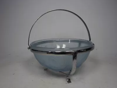 Buy Vintage Art Deco Joblings Pine Cone Pattern - Chrome Basket Holder - Bowl • 24.99£