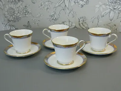 Buy Royal Grafton Biarritz Gold Edge Set Of 4 Tea Cups And Saucers • 14£