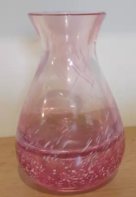 Buy Very Pretty Clear Pink Glass Bud Vase, I Think Its Caithness, But No Label. • 3.95£