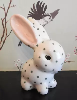 Buy Vintage Snub Nose Bunny Rabbit Green Polka Dots  Plichta Sylvac Interest • 35£