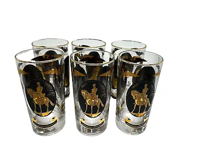 Buy 6 Vintage Glasses Andrew Jackson Perry's Flagship Independence Hall Barware • 19.17£