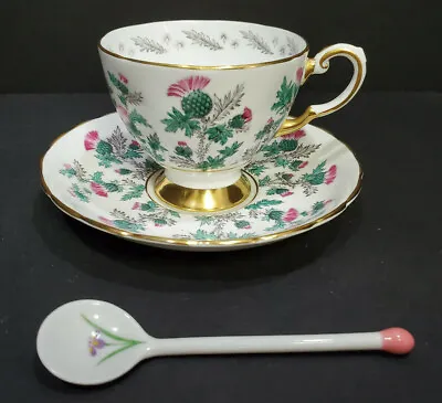 Buy Tuscan Fine English Bone China Teacup & Saucer Made In England Floral Gold Trim • 35.14£