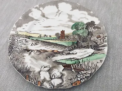 Buy Vintage Alfred Meakin Pastoral Hand Engraved Dinner Plate Rare Colours Gorgeous • 9£