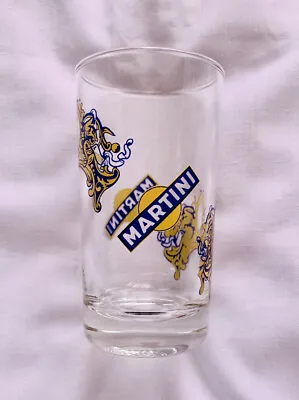 Buy Vintage 70’s Martini  Blue & Gold Logo Advertisement Hi Ball Drinking Glasses • 4£