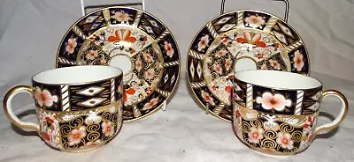 Buy 2 ROYAL CROWN DERBY IMARI PATTERN CUPS & SAUCERS Des 2451 DATE 1919,COLLECTIBLE. • 24.95£