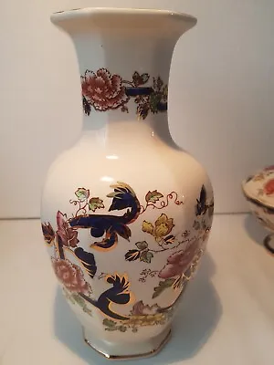 Buy Masons Blue Mandalay 8  Ironstone Indian. Flower Vase. • 15.99£