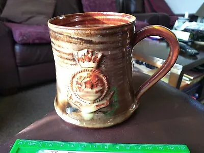 Buy WOLD ROUTH POTTERY TANKARD  GOLDEN HIND?  10cm Tall, 8.5cm Rim Dia. 50cl CAP.  • 9.90£