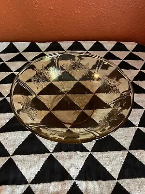 Buy Depression Glass Federal Sharon Cabbage Rose Large Serving Bowl 8-1/2” • 17.92£