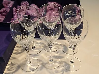 Buy Edinburgh Crystal Mirage Wine Glasses Goblets Set Of 6 • 33£
