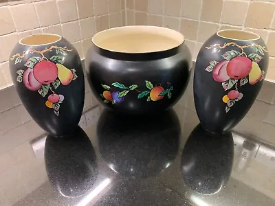 Buy Art Deco Devon Ware Fieldings Staffordshire Autumn Collection Vase Planters Vgc • 24.99£