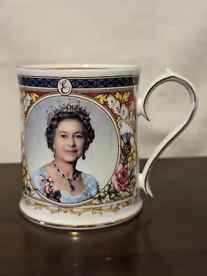 Buy Queen Elizabeth II Golden Jubilee 2002 Ansley Fine Bone China Mug • 8.75£