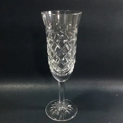 Buy CRYSTAL CUT DRINKING GLASS CHAMPAGNE PROSECCO FLUTE 19cm • 7.69£