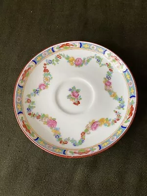 Buy Mintons Bone China Saucer Pink Blue Flower Roses Swags & Tails Stamped A4807 • 10£
