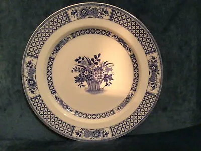 Buy Vintage Booths Silicon China Nankin Dinner Plate.Blue & White.A1452.Rd.No.659846 • 12£