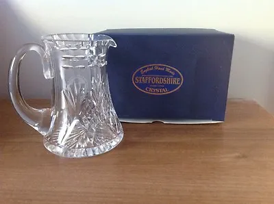 Buy Staffordshire Crystal English Hand Made Cut Glass Pint Jug - Boxed - Never Used  • 12.99£