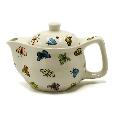 Buy Small Herbal Teapot With Metal Strainer - Butterfly Design • 10.99£