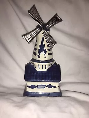 Buy Vintage Blue White Miniature Ceramic Windmill Moving Blades Delft Ware • 0.99£
