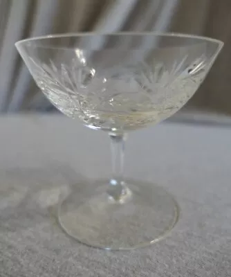 Buy Lead Crystal Glass Pinwheel Starburst Sherbet Champagne Glasses Crafts Weddings • 4.73£