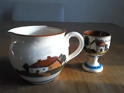 Buy Vintage Dartmouth Pottery Motto Ware Jug  Aisy On The Cream  3  + Torquay Eggcup • 10.50£