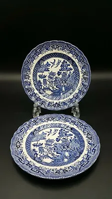 Buy Wessex Collection Blue Willow Wavy Edge Side Plates • 15.90£