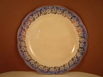 Buy Vintage Limoges China Co USA Sebring Gold Flowers Of Blue Edge Lunch Plate M • 10.56£