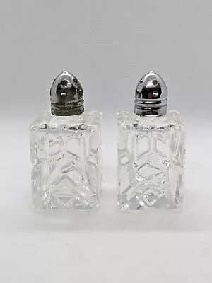 Buy Vintage Cut Glass Salt And Pepper Shakers 2 1/2 Inches Tall • 10.25£